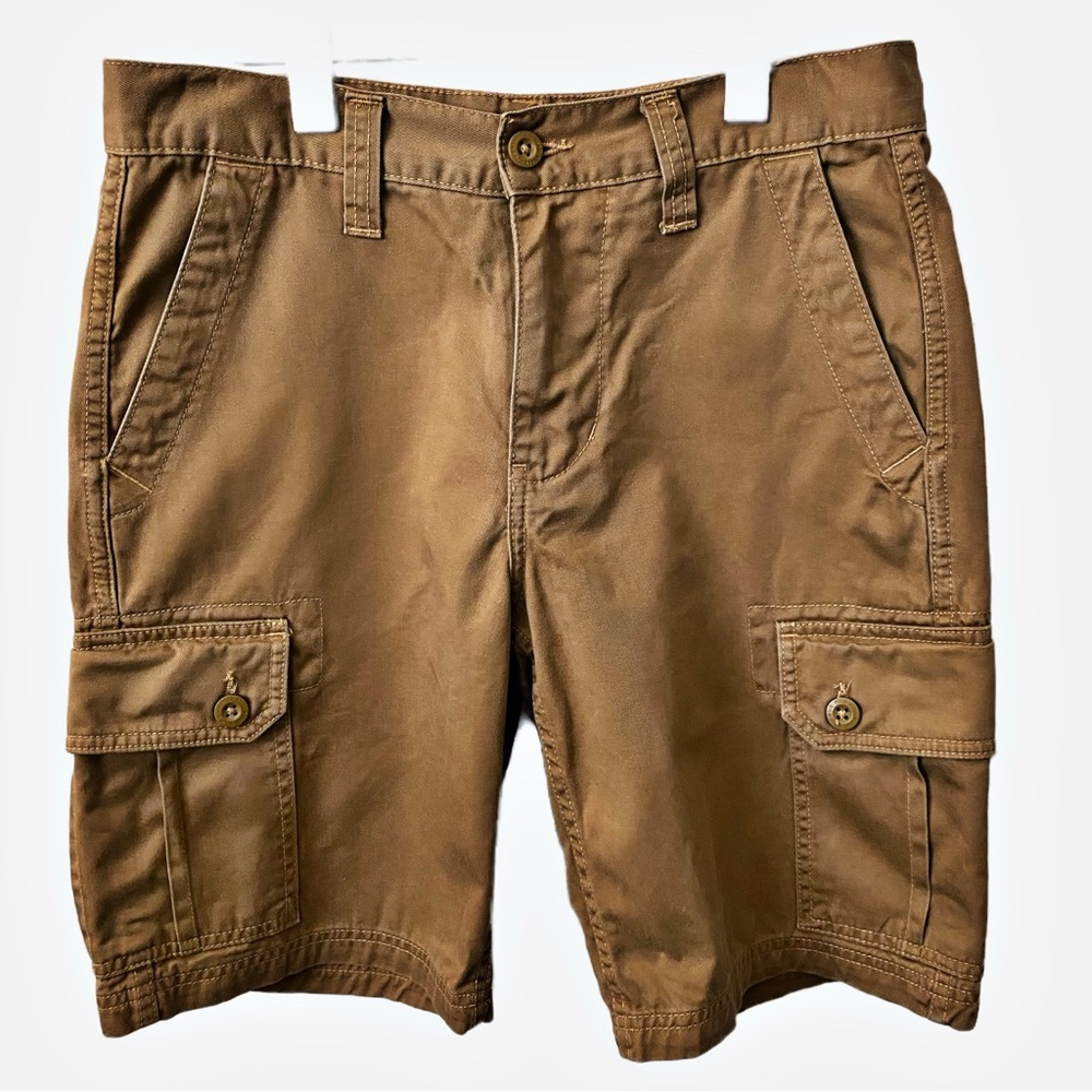 U.S. Polo Assn. Men’s Button Cargo Shorts Brown 100% Cotton